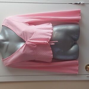 Shein Pink Crop Top with Bell Sleeves